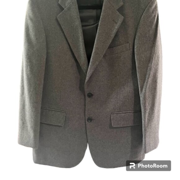 Oscar De La Renta Men's Grey Jacket Blazer Size 42S Wool Cashmere Blend - Picture 2 of 15